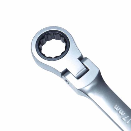 Imagem de Chave Combinada Articulada Com Catraca 17MM Profissional CRV Corneta