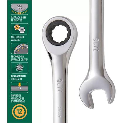 Imagem de Chave Combinada Catraca 7/16" - Sata