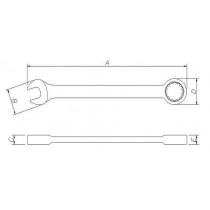 Imagem de Chave Combinada Catraca Belzer 11/16"