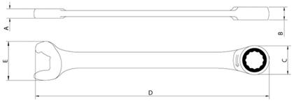 Imagem de Chave Combinada com Catraca 13 mm Tramontina PRO