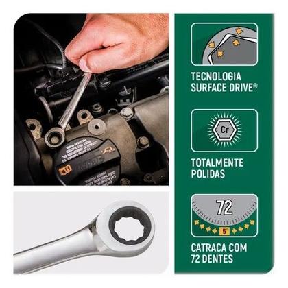 Imagem de Chave Combinada Com Catraca 13mm Sata