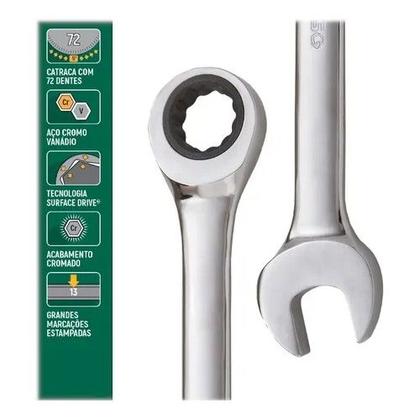 Imagem de Chave Combinada Com Catraca 13mm Sata