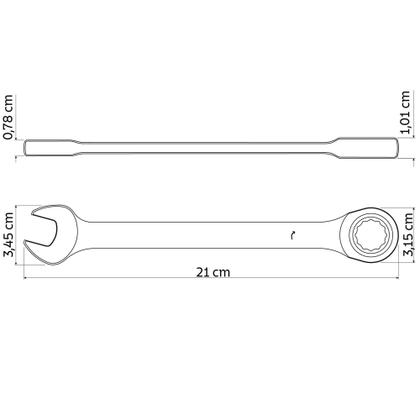 Imagem de Chave Combinada com Catraca 16 mm Tramontina MASTER
