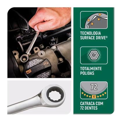 Imagem de Chave Combinada com Catraca 17mm Sata