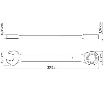 Imagem de Chave Combinada com Catraca 18 mm Tramontina MASTER