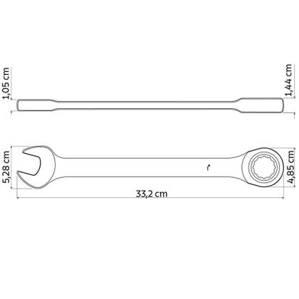 Imagem de Chave Combinada Com Catraca 24 Mm Tramontina Master Tramontina