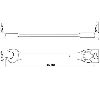 Imagem de Chave Combinada Com Catraca 9 Mm Tramontina Master Tramontina