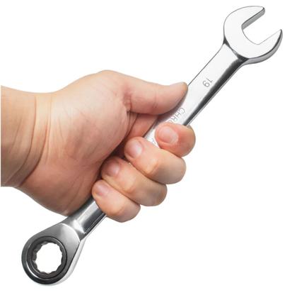 Imagem de Chave Combinada Com Catraca Boca Estrela 19mm 1 Linha Pró