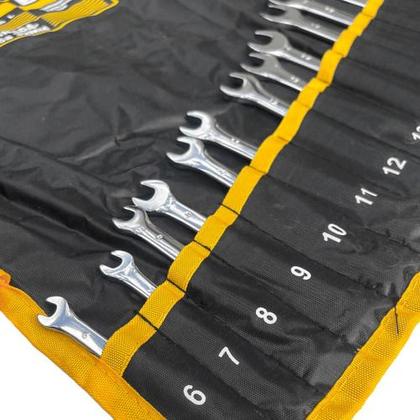 Imagem de Chave Combinada Cromo Vanádio 6x32 Jogo C/ 16 Pcs - Eda 8ay