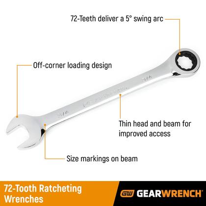 Imagem de Chave combinada de catraca GEARWRENCH KDT-9122 22mm