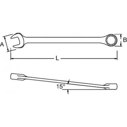 Imagem de Chave Combinada Espelhada Sata 1 X 1/16"