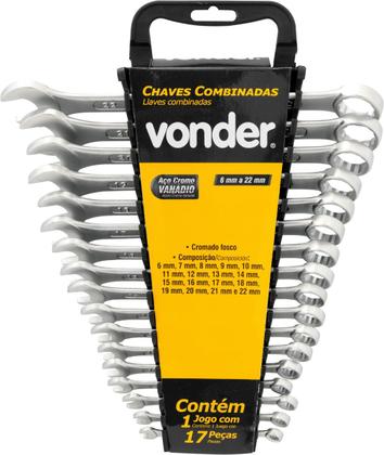 Imagem de Chave Combinada Jg 6A22mm Combinada 17Pcs Crv Vonder