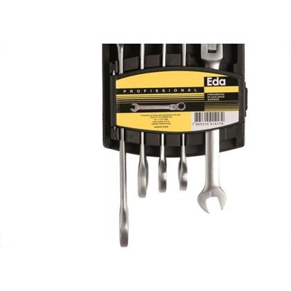 Imagem de Chave Combinada Jogo Eda Catracada Articulada Cromo Vanadio Com 5 Pecas - 9Ny