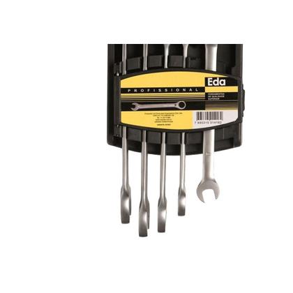 Imagem de Chave Combinada Jogo Eda Catracada Fixa Cromo Vanadio Com 5 Pecas - 9Nx