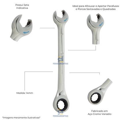 Imagem de  Chave Combinada Speedy com Catraca de 14mm ST43610 Sata