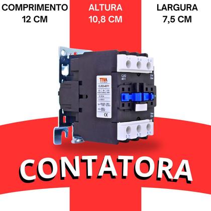 Imagem de Chave Contatora Tripolar 40a Lc1d4011m7 3p Aux Nf E Na 220v