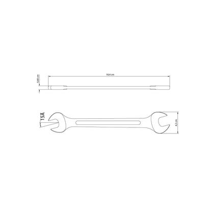 Imagem de Chave de Boca Fixa 18 X 19mm Tramontina Basic de Aço Especial Cromado