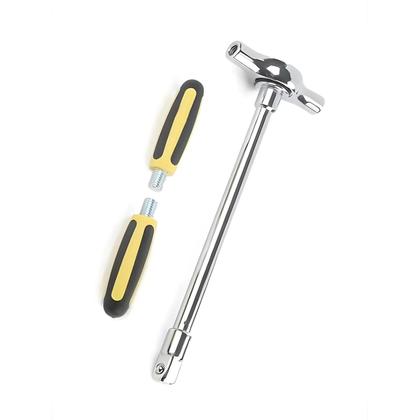 Imagem de Chave De Catraca Com Cabo Destacável De 1/4, 3/8 E 1/2 Polegada, Soquete Hexagonal Tipo T,