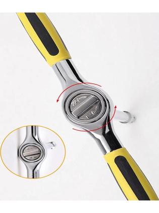 Imagem de Chave De Catraca Com Cabo Destacável De 1/4, 3/8 E 1/2 Polegada, Soquete Hexagonal Tipo T,