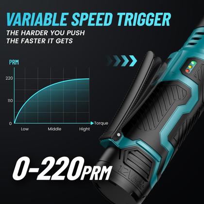Imagem de Chave de catraca elétrica sem fio Seesii 3/8 40 pés-lbs 220 RPM