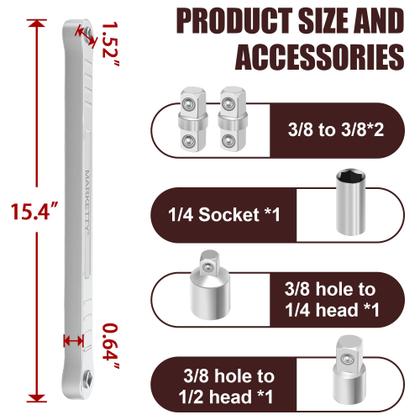 Imagem de Chave de extensão offset MARKETTY Impact Ready 3/8 com adaptadores
