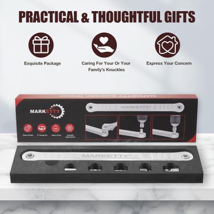 Imagem de Chave de extensão offset MARKETTY Impact Ready 3/8 com adaptadores