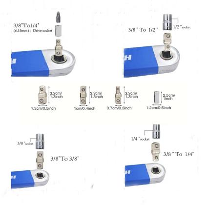 Imagem de Chave de extensão QIZHIMEI Offset Tight Reach, 1 conjunto com adaptadores