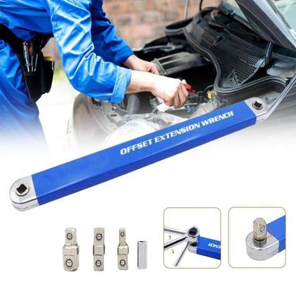 Imagem de Chave de extensão QIZHIMEI Offset Tight Reach, 1 conjunto com adaptadores