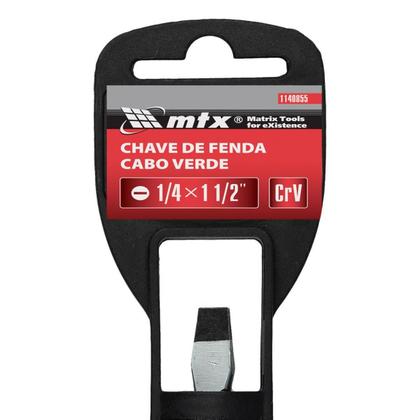 Imagem de Chave de Fenda 1/4''x1.1/2'' SL6 Aço CRV 1140855 MTX