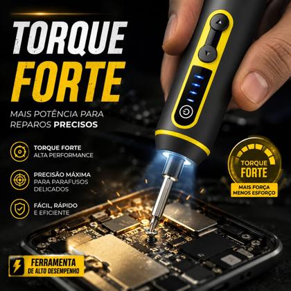 Imagem de Chave De Fenda E Philips Eletrica Profissional 3.6V Com 30 Bits Magnéticos 4 Velocidades Led E Bateria USB