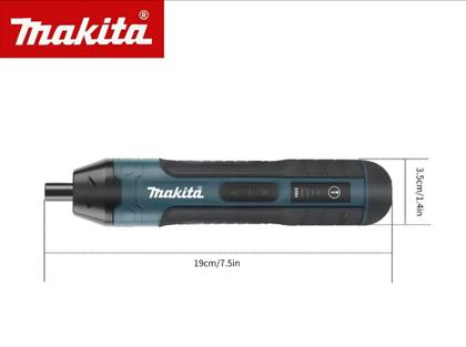 Imagem de Chave de Fenda Parafusadeira Elétrica Recarregável Makita 5Nm Com Ajuste De Torque + 2 pontas