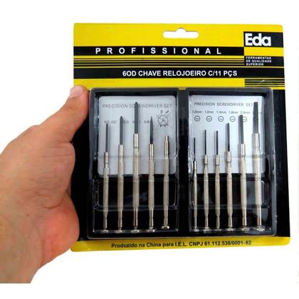 Imagem de Chave de Fenda - Phillips - Relojoeiro - 11 Peças - 6OD - EDA