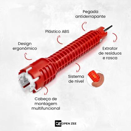 Imagem de Chave de Grifo Inglesa Universal Hidráulica Ferramenta Multifuncional 8 em 1 Pia Torneira Cano