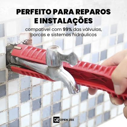 Imagem de Chave de Grifo Inglesa Universal Hidráulica Ferramenta Multifuncional 8 em 1 Pia Torneira Cano