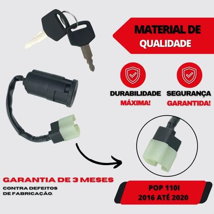 Imagem de Chave De Ignição Contato Honda Pop 110I 2016 Em Diante Miolo