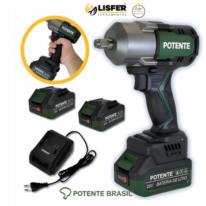 Imagem de Chave de Impacto 1/2 a Bateria 900NM 20V/4AH LI-ON 2 Bateria - Potente Brasil