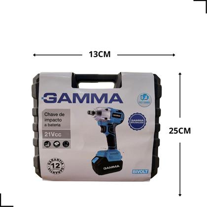 Imagem de Chave de Impacto 21V Brushless com 2 Baterias Sem Fio Potente Profissional