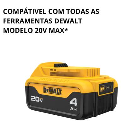Imagem de Chave de Impacto 3/4” DeWalt 20V MAX  Brushless + Bateria 4Ah e Carregador  Alta Potência