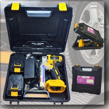 Imagem de Chave de Impacto 48V com 2 Baterias de 2000mAh Parafusadeira e Furadeira Recarregável Bivolt , Velocidade de até 2300 RP