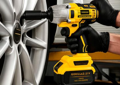 Imagem de Chave De Impacto A Bateria 21v 4ah Furadeira Bivolt Sem Fio Brushless 750nm Com Maleta E Acessorios