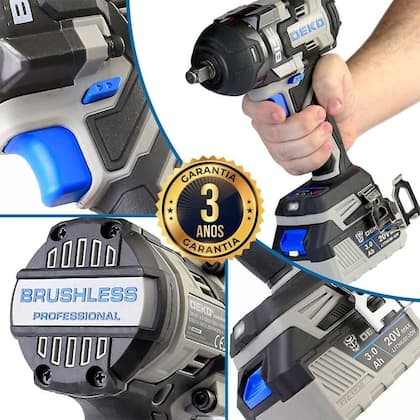Chave de Impacto Brushless High Torque 1/2 Pol 800Nm 81,5kgf 20V 2