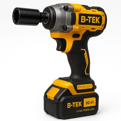 Imagem de Chave De Impacto Catraca Meia Parafusadeira Furadeira Potente 2 Baterias