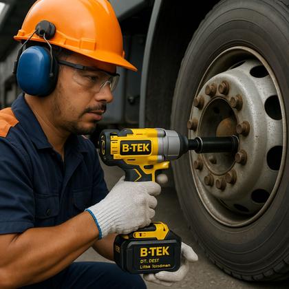 Imagem de Chave De Impacto Catraca Meia Parafusadeira Furadeira Potente 2 Baterias