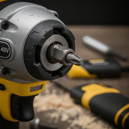 Imagem de Chave de Impacto Profissional Parafusadeira Furadeira 48V 2 Baterias Bivolt Com Maleta Resistente