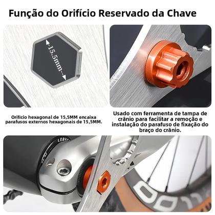 Imagem de Chave De Remoção De Movimento Central De Bicicleta Em Aço Inoxidável Para MTB E Estrada, Ferramenta