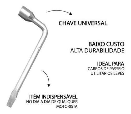 Imagem de Chave De Roda Tipo L Universal Com Espátula 17 Mm Tech One - TECHONE