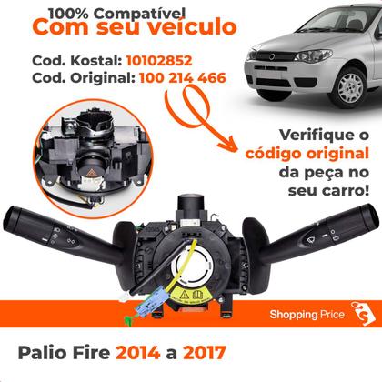 Imagem de Chave De Seta E Limpador Kostal Palio Fire 2014 A 2017 Pisca Alerta E Desembaçador Traseiro