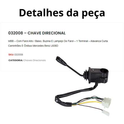 Imagem de Chave De Seta Ospina Alavanca Curta Mbb Caminhões E Onibus