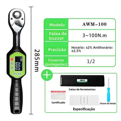Imagem de Chave de Torque Digital Predefinida Ajustável - 1/2", 3/8" e 1/4"