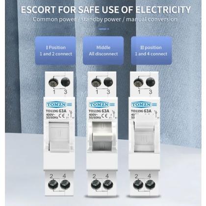 Imagem de Chave de Transferência Manual 63A 1 Polos Tomzn